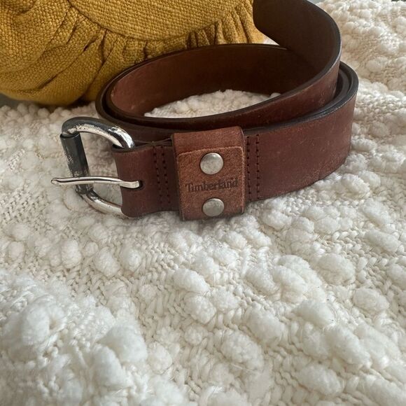 Timberland Brown Leather Men’s Belt 38 - Picture 1 of 7